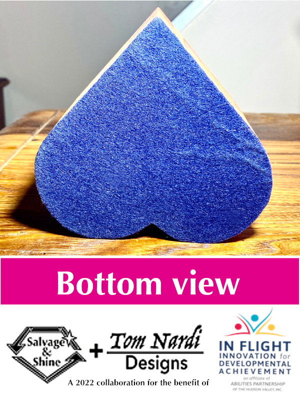 Golden Heart Upcycled Pine Jewelry Box