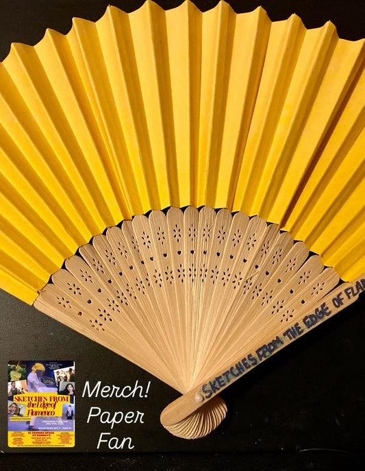 Yellow Paper Folding Fan
