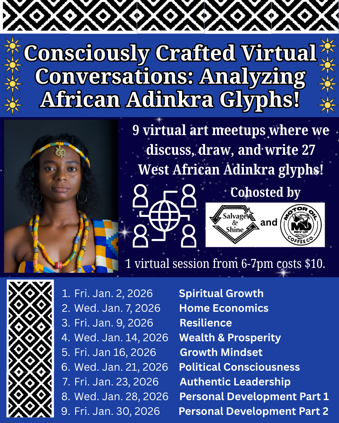 Consciously Crafted Virtual Conversations:  Analyzing African Adinkra Glyphs!