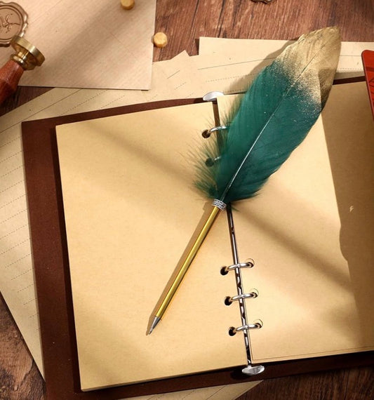 Feather Pen with stylus pen cap