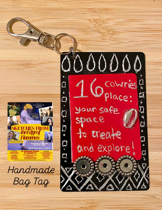 Hand Engraved 16 Cowries Bag Charm