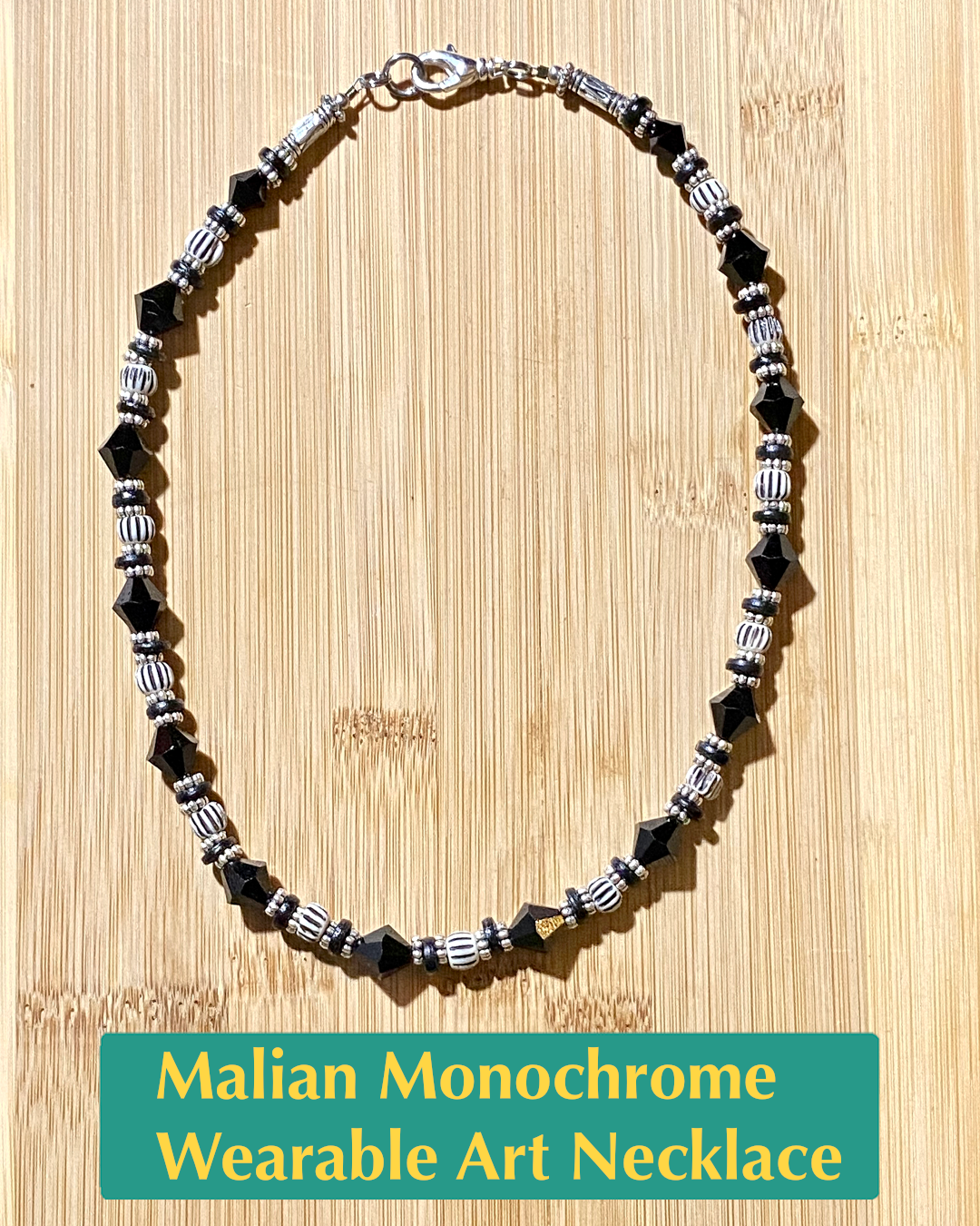 Malian Monochrome Wearable Art Necklace